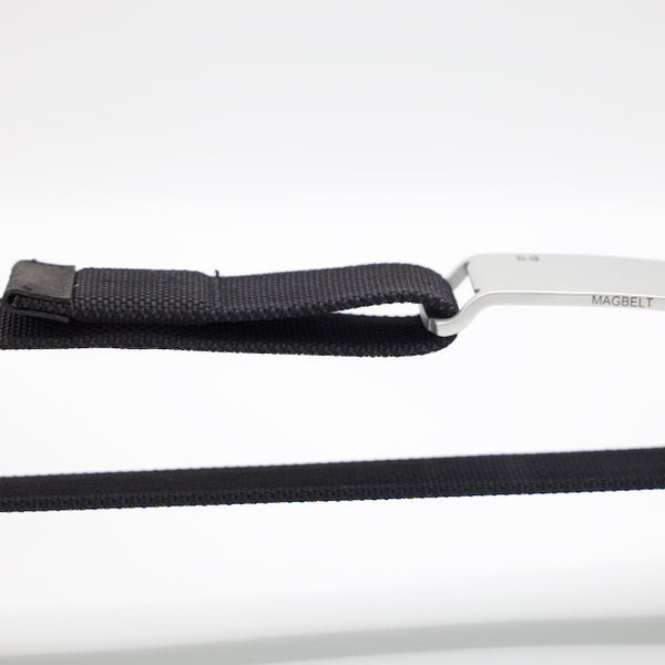 MagBelt M2 Pro | Sleek 1.25" Magnetic Belt - Durable Nylon Webbing & Lightweight Aluminum Buckle - Stylish, Adjustable, and Multipurpose Belt for Men, Women & Kids (Black)
